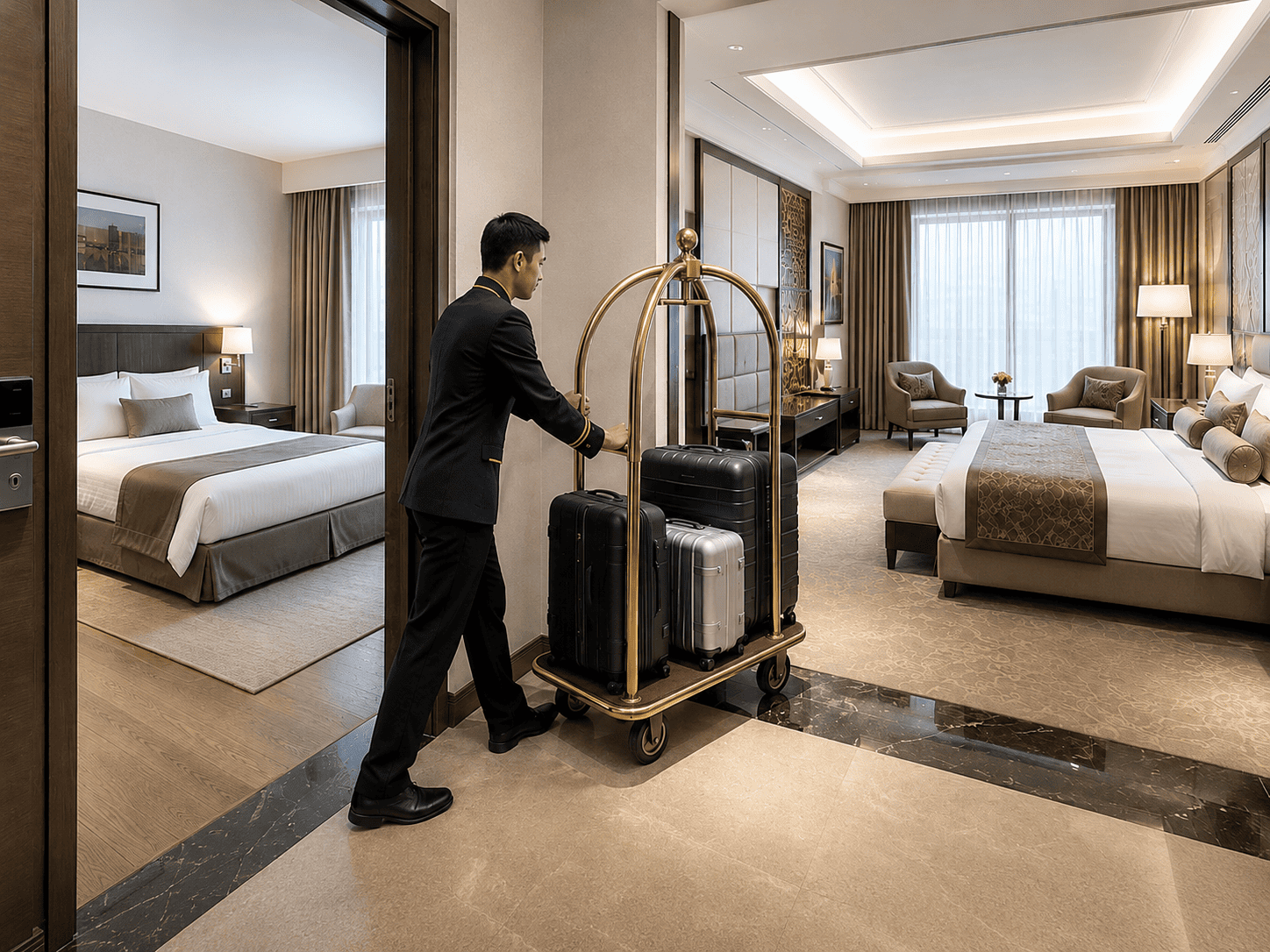 Resort room change upgrade and stay extension dashboard